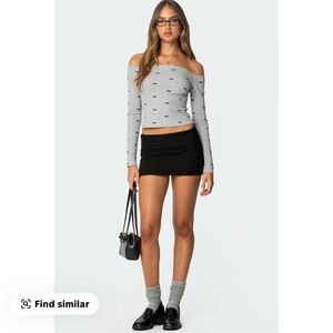 Edikted Black Mini Skirt